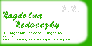 magdolna medveczky business card